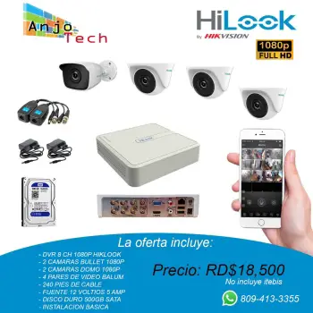 Oferta 4 cámara de seguridad 1080p instalación