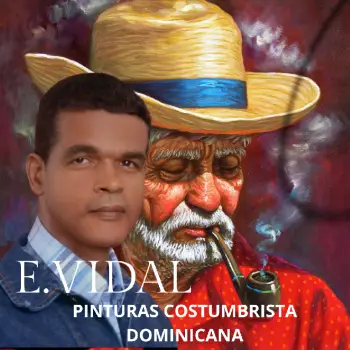 Pintor dominicano cuadro costumbrista obra de arte e.vidal