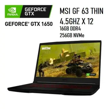 Laptop msi i5 11400h 2.7 16gb ram drr4 256 m.2 gtx 1650 144hz fhd 3720