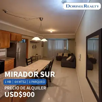 Alquiler de precioso apartamento amueblado en mirador sur