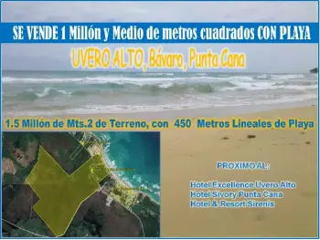 Vendo un millon y medio de metros cuadrados con playa en uvero alto co