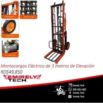 Montacargas grua carretilla de 3 metros de elevacion electrico de 200k