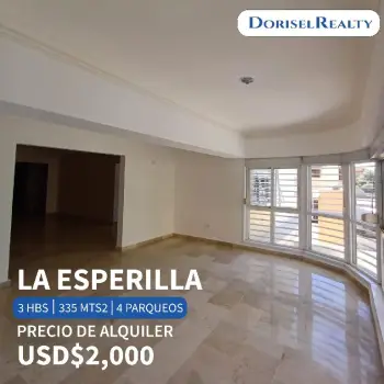 Alquiler de espectacular apartamento en sector la esperilla