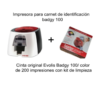 Badgy 100 impresora para carnet de identificación  como nueva  cinta o