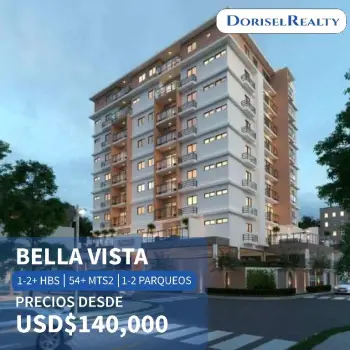 Venta de preciosos apartamentos en proyecto ubicado en bella vista