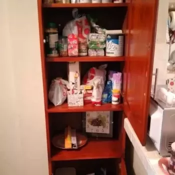 Pantry para cocina con espacio para microonda