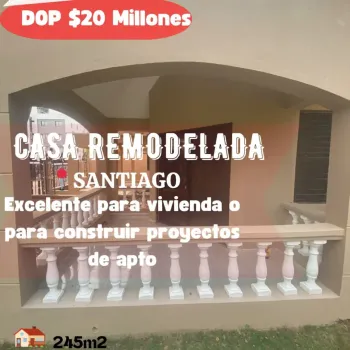 Casa en santiago remodelada en venta los laureles 3-hab 2-b marq 2-aut