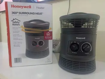 Calentador honeywell con termostato ajustable y dos temperatura de cal