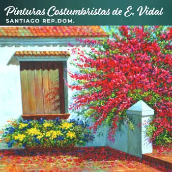 Pintor dominicanopintura costumbrista obra de arte e.vidal