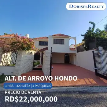 Venta de preciosa casa en lo mejor de altos de arroyo hondo iii