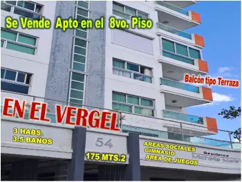 Vendo exclusivo apto amueblado y rebajado en el vergel  3 habs. 175 mt