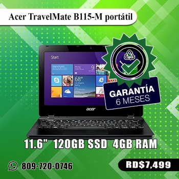Mini laptop acer b115 120gb ssd 4gb ram