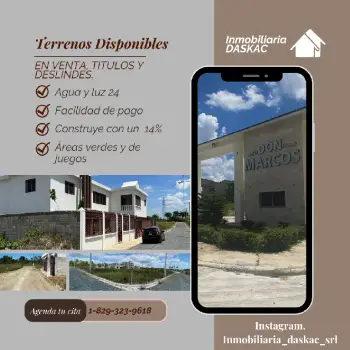 Solares 225 mts2 con titulo y deslindado en residencial habitado