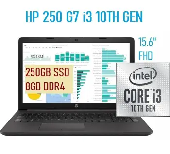 Laptop hp 15.6 pg. i3 10th gen iris 8gb ddr4 256gb ssd fhd 15500
