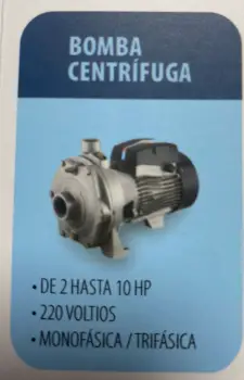 Bomba centrifuga 2 hasta 10 hp 220v monofasica trifasica