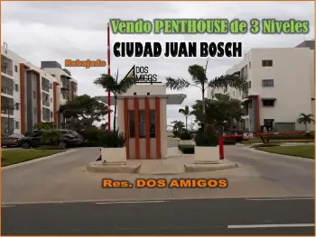 Vendo penthouse de 3 niveles en ciudad juan bosch res. dos amigos 3 ha