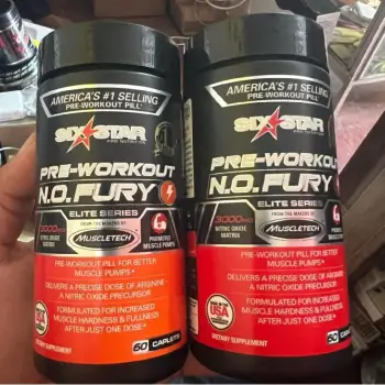 Pre-workout n.o. fury de six star pro nutrition es un suplemento 60 ta