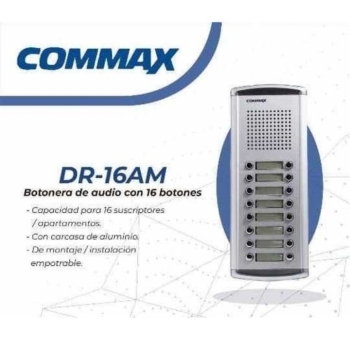 Botonera commax de audio para 16 apartamentos