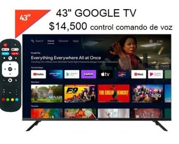 Tv 43 4k pg androidtv google control con voz 14500