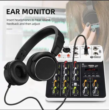 Consola mezclador de audio  4 canales con bluetooth y usb en oferta