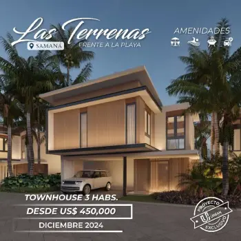 Townhouses en primera linea de playa en las terrenas