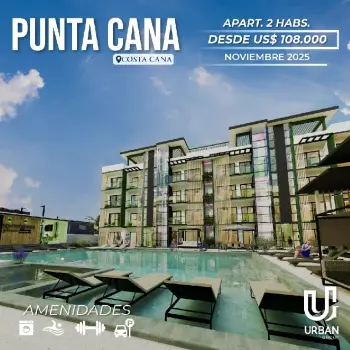 Apartamentos de 2 habitaciones desde us108000 en punta cana