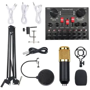 Kit de micrófono más tarjeta de sonido