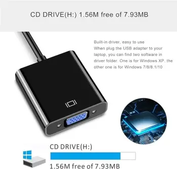 Convertidor usb 3.0 a vga