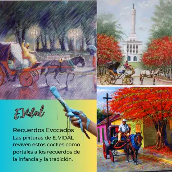 Pintor dominicanopintura costumbrista obra de arte e.vidal