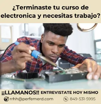 Oferta de empleo vacante tecnico en computadoras electronico aprendiz