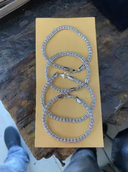Pulsera luna ice de plata