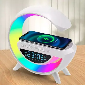 Parlante cargador inalambrico digital bluetooth