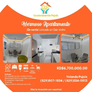 Hermoso apartamento en venta con excelente ubicación y distribución.