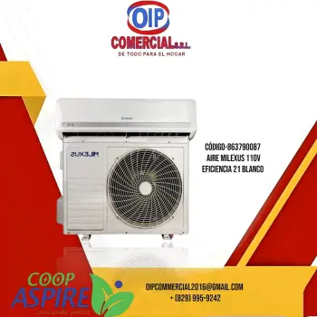 Aire acondicionado milexus blanco 12000 btu 220v