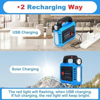 Linterna solar multifuncional para acampar f-915