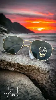 Lente rayban hexagonal clásico