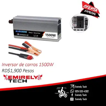 Inversor portatil de carros 12v a 110v 1500w