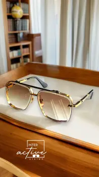 Lente dita mach-six dorado cristan marron claro