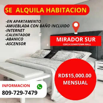 Se alquila habitacion en el mirador sur cerca downtown mall