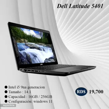Laptop intel core i5 9na gen dell latitude 5401 notebook