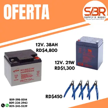 Bateria 12v 38ah y pinza