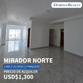 Alquiler de espectacular apartamento ubicado en mirador norte