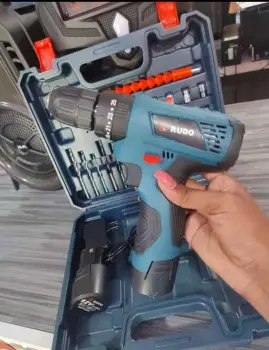 Taladro martillo de 12 voltio recargable de 2 baterias