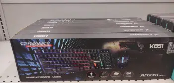 Combo de teclado y mouse gaming con luces