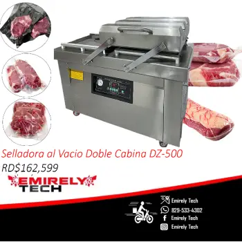 Selladora empacadora al vacio de doble cabina dz-500 empaquetadora emb