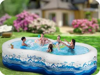 piscina inflable gran tamaño 130” x 72” x 22”