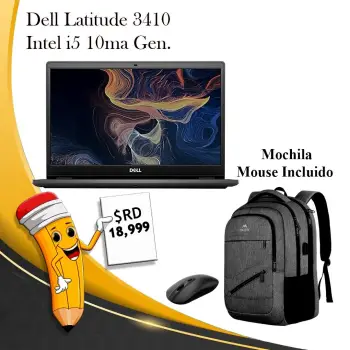 Laptop dell latitude 3410 mochila y mouse gratis