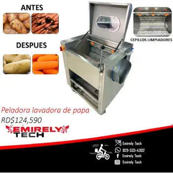 Peladora lavadora de papas industrial peladora de zanahorias viveres t
