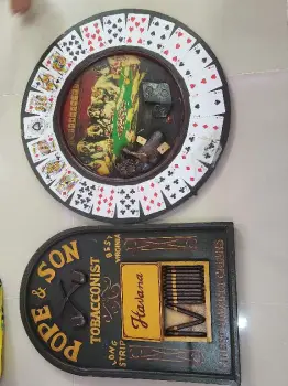 Cuadro decorativo de habano y casino