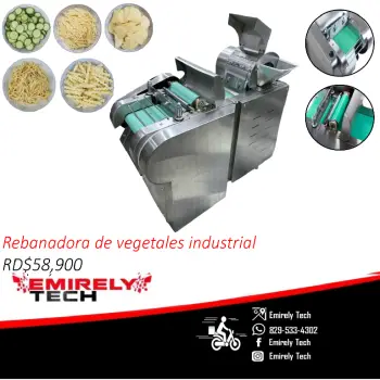 Cortadora rebanadora industrial de vegetales papa zanahoria verduras